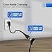Level 1&2 EV Charger 16 Amp 110-240V 25ft Cable, Portable Electric Car Charger with NEMA 6-20 Plug NEMA 5-15 Adapter Adjustable Current Home Electric Vehicle Charging Stations for SAE J1772 EVs