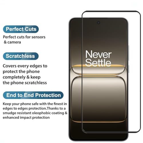 Image of ZARALA Tempered Glass Screen Protector Compatible for OnePlus Nord CE5 | Front And Back Screen Guard With camera lens protector