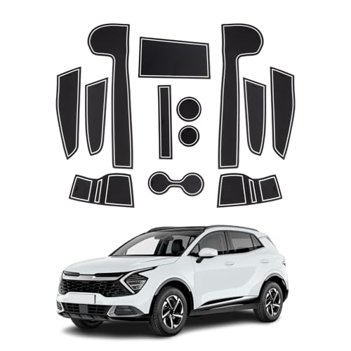 Sportage NQ5 Alfombrillas de goma de alta resistencia y ajuste preciso con diseño blanco