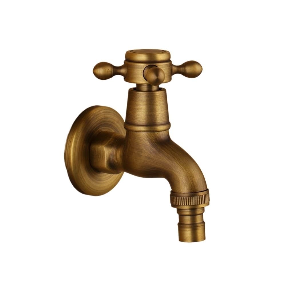Stainless Steel Faucet Decorative Outdoor Garden Faucet Washing Machine Small Tap Only Cold Taps Bathroom Tub Mixer(Short One)