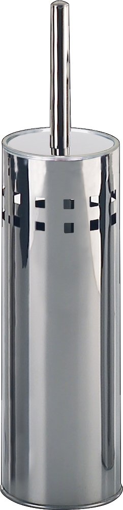 GedyG-Oriente Chrome Toilet Brush, Dimensions and Weight: 37X9.5X9.5CM & 0.356KG, Stainless Steel Toilet Brush, Bathroom Brush R&D Gedy Design, 2 Years Warranty