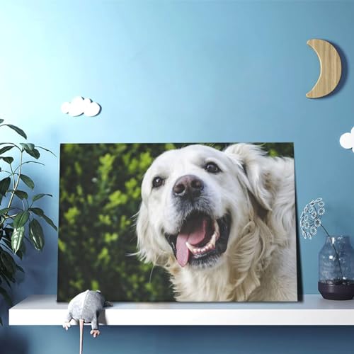 Impression moderne Golden Retriever tableau décoratif mural de 45 cm - 4