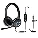 Cyber Acoustics Stereo USB Headset (AC-5008A), in-line Controls for Volume & Mic Mute, Adjustable Mic Boom for PC & Mac, Perfect for Classroom or Home