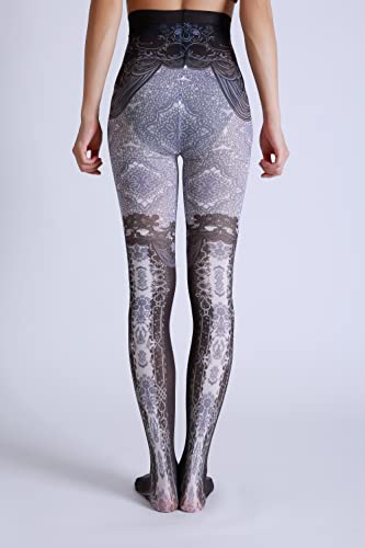 Image of Sahabowi Women Tights, Sheer High Waist Pantyhose, Vintage Control Top Stockings, Siwa 4