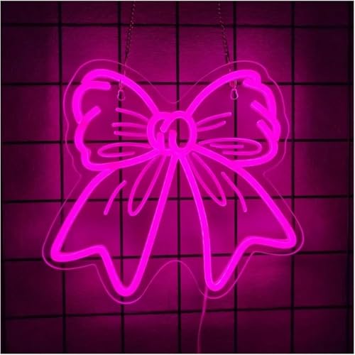 Néon rose en forme de nœud luminescent de 30x28 cm à intensité variable