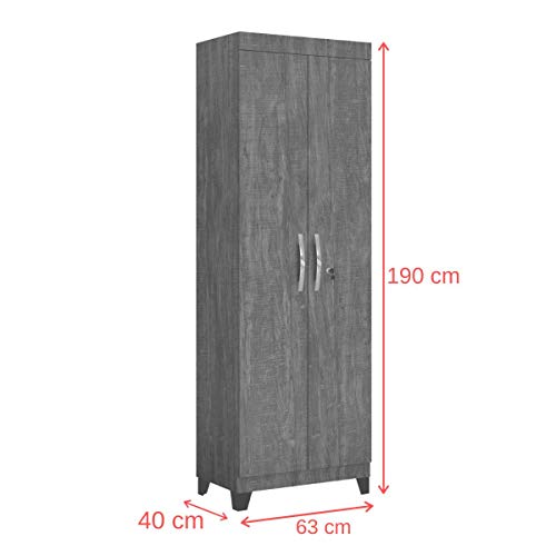 Armário Multiuso 2 Portas com Chave Asteca Valdemóveis Ipê