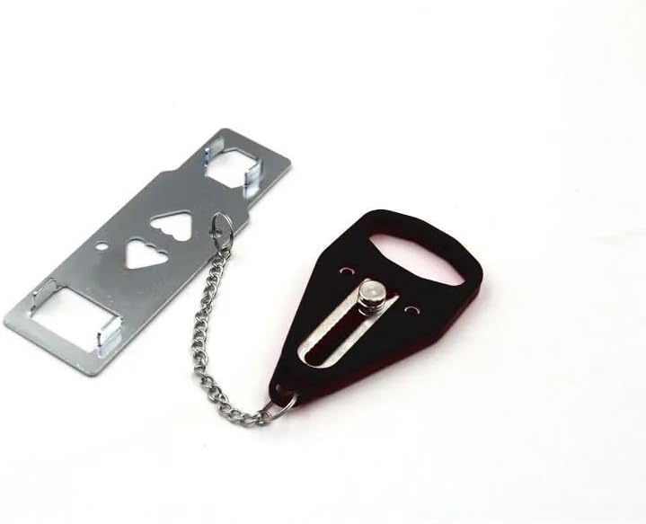 Portable Door Lock Latch Home 1Pcs(Universal Head Black)