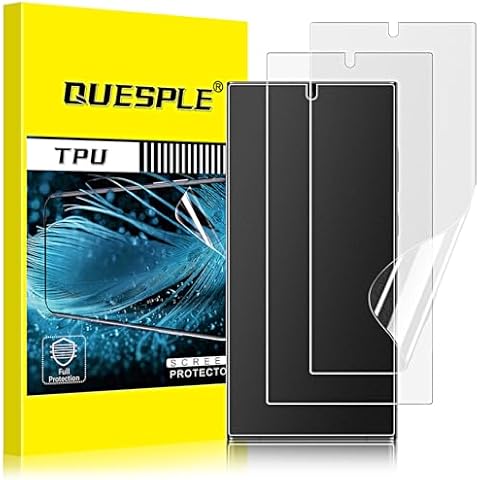 QUESPLE 2 Pack for Samsung Galaxy S24 Ultra Matte Screen Protector [Not Glass], HD Clear, Anti-Scratch, Anti-Glare, Support fingerprint Cover
