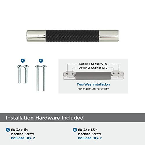 Amerock | Cabinet Pull | Polished Nickel/Black Bronze | 3inch & 3-3/4 inch (76mm & 96 mm) Center to Center | Esquire | 1 Pack | Drawer Pull | Drawer Handle | Cabinet Hardware by Amerock - Image 5