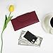 carrotez All-in-One Long Bifold 2-Tier PU Leather Wallet for Women, Money Organizer for Travel, Budgeting, Cash Envelope Wallet for Carrying Cash, Credit Cards & Business Cards - Burgundy