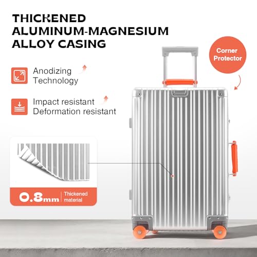 LUGMST 20 Inch All Aluminum Suitcase