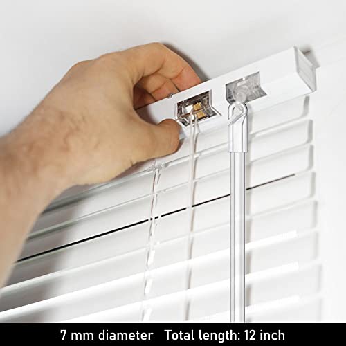 17 Inches 2 Pieces Blind Wand, Tilt Wand Replacement, Blinds Replacement Parts, Vertical Blind Opener, Clear Window Blind Wand, Blind Rod With Hook And Grip, Blind Opener Accessory #TOP5