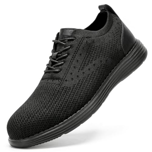 Image of Steel Toe Shoes for Men Lightweight Safety Tennis Shoes Work Sneakers | Oxfords, Breathable, Arch Support, Casual Dress Safety Shoes, Indestructible, Running, Factory