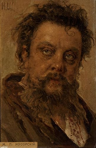 Tableau Modeste Moussorgski pour remplacer un mur vide par un portrait d'art inspirant
