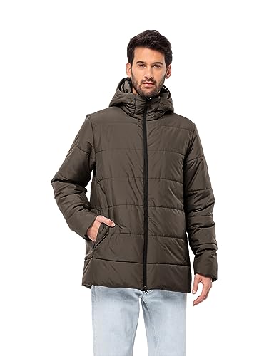 Jack Wolfskin - Chaqueta larga para hombre, color café frío, Café frío, L
