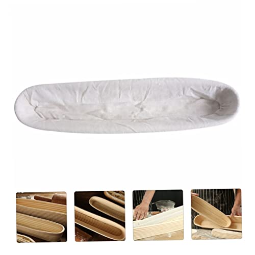 MUCKLILY 1Pc Long Bread Proofing Basket for Baking Removable Cloth Liner Dough Fermentation Tool for Artisan Bread Making Bakery Random Color - Image 6