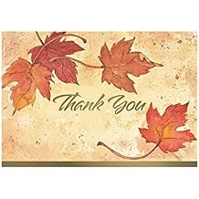 Great Papers! Fall Leaves, Folded, Thank You Note Card, 50 count, 4.875" x 3.375" 2017002
