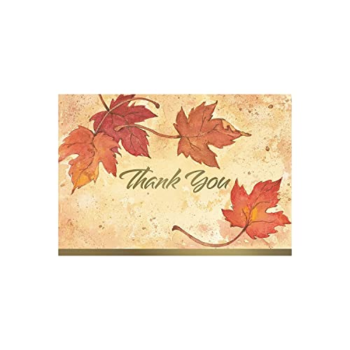 Great Papers! Fall Leaves, Folded, Thank You Note Card, 50 count, 4.875
