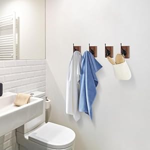 Rustic Coat Hooks for Wall, 4 PCS Black Wall Hooks with Solid Wood Base, Wall Mounted Rustic Decorative Wall Hooks for Hanging Coats, Clothes, Towels, Hat, Jacket, Bag, Keys and Purse Rustic Coat Hooks for Wall 4 PCS Black Wall Hooks with Solid Wood Base Wall Mounted Rustic Decorative Wall Hooks for Hanging Coats Clothes Towels Hat Jacket Bag Keys and Purse