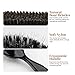 Hair Want Boar Bristle Extension Brush with Nylon Paddle Detangling Scalp Massaging Detangler Comb(BK)