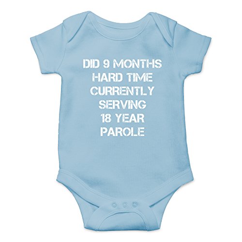 Image of Crazy Bros Tees Did 9 Months Hard Time, Serving 18 Years Parole Baby Bodysuit Adorable Unisex Romper Clothes