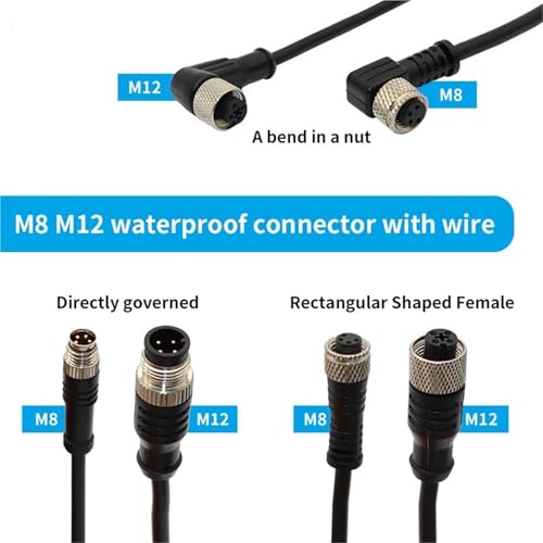 Connecteur de capteur M8 4 broches mâle en PVC haute densité de 5m