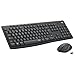 Logitech MK295 kabelloses Tastatur-Maus-Set mit SilentTouch-Technologie, Shortcut-Tasten, optischer Spurführung, Nano USB-Empfänger, verzögerungsfreier Drahtlosverbindung, QWERTZ layout -Schwarz