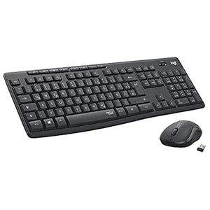 Logitech MK295 kabelloses Tastatur-Maus-Set mit SilentTouch-Technologie, Shortcut-Tasten, optischer Spurführung, Nano…