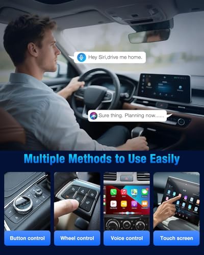 Image of 2-in-1 Wireless CarPlay and Android Auto Adapter, Plug and Play Dongle, Fast Auto-Connect, No Delay, for iPhone and Android, USB /USB-C Port, Black (Carplay-2106)
