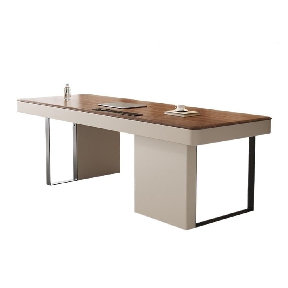 Acrittura Scrivania moderna con cassetti e gambe in acciaio al carbonio(XL)
