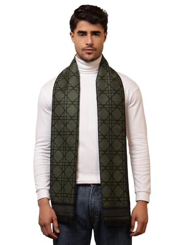 Image of Ravaiyaa - Attitude is everything Men's Reversible Stripe Pattern Winter Wool Scarf, Muffler 72 inchx12 inch Inch