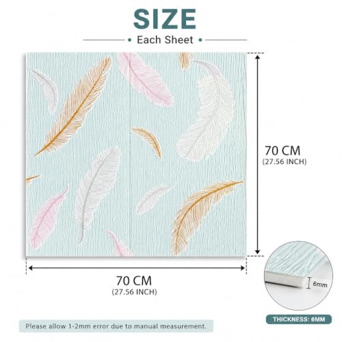 Image of Barebeauty 70 x 70 CM Brick Wallpaper 3D Wall Panel | Self-Adhesive Waterproof Foam Wall Sticker | Peel & Stick Decor for Home, Bedroom & Living Room (Pack of 4, 21.08 Sq. Ft. Approx)