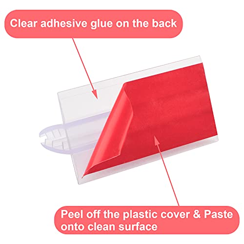 WANDIC Acryl-Plattenhalter, 10 Stück, robust, selbstklebend, Niesschutz, Schild, Halterung zur Befestigung von Acrylplatten und Platten