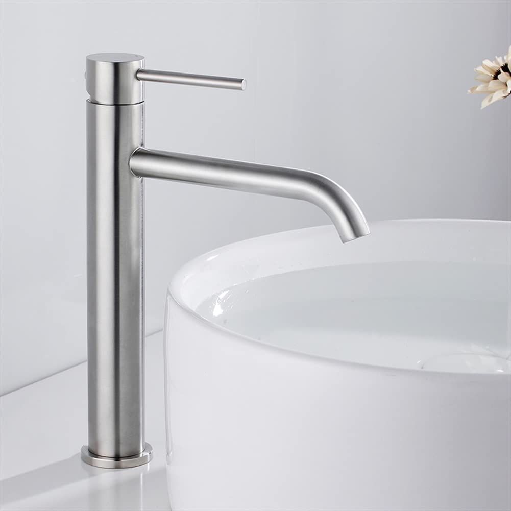ADITAM bateria umywalkowa łazienkowa szczotkowana wysoka bateria umywalkowa, baterie łazienkowe, jednouchwytowa bateria umywalkowa, baterie umywalkowe z kranami wężowymi Double the comfort