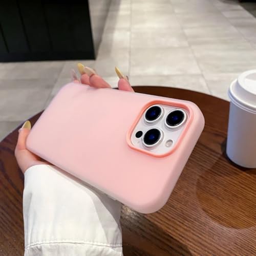 Coque silicone iPhone 15 Pro rose foncé finition premium mate