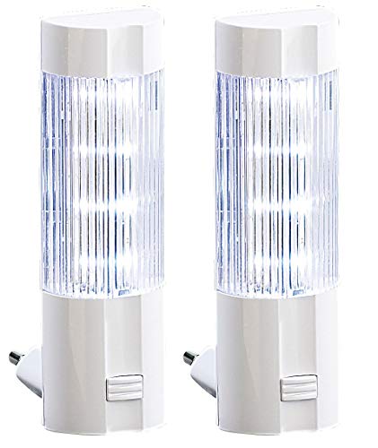 Preisvergleich Produktbild Lunartec Steckerleuchte: 2er-Set stromsparende LED-Nachtlichter für die Steckdose (Steckdosennachtlicht)