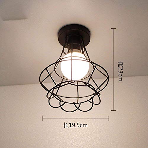 Plafonnier extérieur fer rétro pour illuminer chaleureusement votre couloir d'entrée