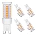 G9 LED Lampe Warmweiß 3000K, LED Leuchtmittel 3W entspricht 30W-40W Halogenlampe, G9 Glühbirne dimmbar, Enegiesparende G9 kleine Birne, 5er Set