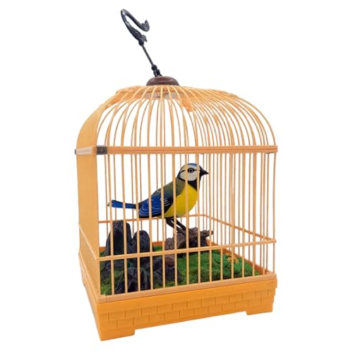 Jouet oiseau parlant électrique avec cage et perroquet interactif pour chambre d'enfant