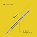 Staleks Pro Cosmetology Double-Ended Tool Expert 21 Type 4 – Large-Hole Uno Spoon & Vidal Needle – Stainless Steel Blackhead Remover – Pimple Extractor Tool