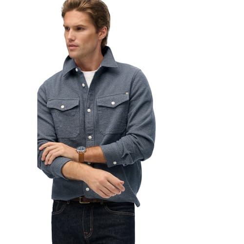 Superdry Merchant Heavy Flannel Long Sleeve Shirt M