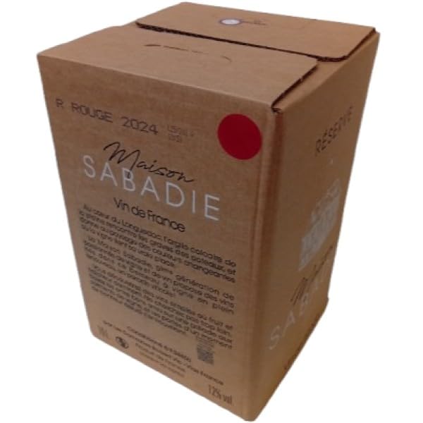 Maison Sabadie rouge - vin de France "Réserve" Merlot & grenache - BIB 10 litres.