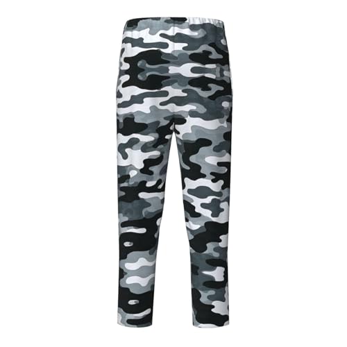 Pajama Pants Pajama Bottoms with Elastic Waistband Sleepwear Lounge Pants, Grey Camouflage 22