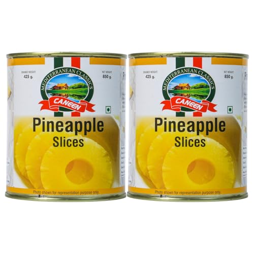 Image of CANEEN Pineapple Slices (850g) | Juicy & Sweet, Ideal for Desserts, Salads & Snacking | (Pack of 2)