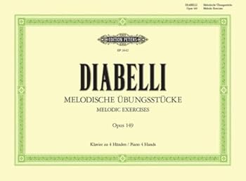 Paperback Melodious Exercises Op. 149 for Piano Duet: Primo Part within 5-Note Range (Edition Peters) Book