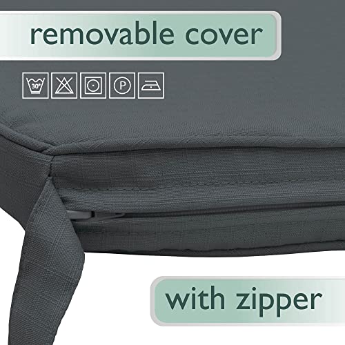 Beautissu Set da 4 Cuscini Sedie 40x45 cm Grigio