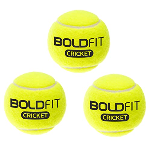Boldfit Cricket Tennis Ball for Tournament & Street Match – Soft Lawn Cricket Ball for Practice, Training & Casual Play, Durable Tennis Cricket Balls for All Grounds