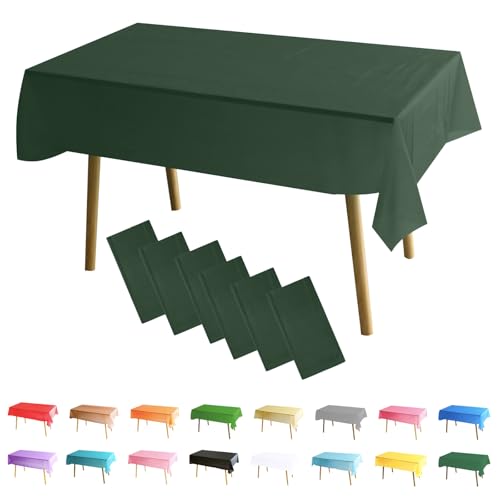 MOMHUA 6Pcs Weihnachts Grün Tischdecke, 137x274cm Tischtuch...