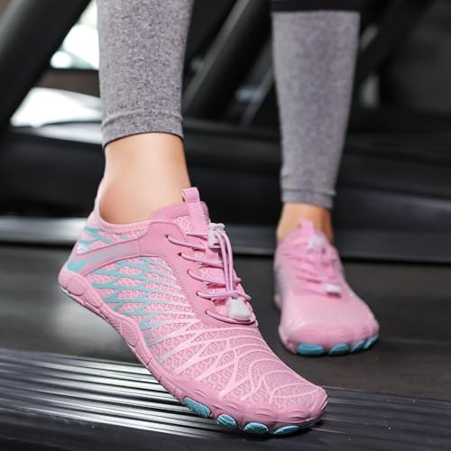 Image of Hike Barefoot Shoes for Women Men with Wide Toe Box, Healthy & Non-Slip Breathable Barefoot Water Shoes Beach Pool Aqua Swim Surf Hiking Walking Shoes