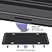 Aootf Black License Plate Frames-2 Pack Silicone License Plate Cover Front & Rear Tag Slim Holder with Screws, Screw Caps, with Rust-Proof. Rattle-Proof. Weather-Proof. for Women & Men
